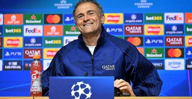 photo luis enrique, entraîneur du paris saint-germain, lors d’une conférence de presse avant le quart de finale retour de la ligue des champions contre aston villa à villa park, le 14 avril 2025. © dan mullan / getty images via afp