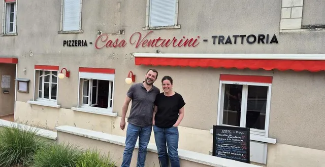 photo  cyril venturini et carole grosbois ont ouvert leur restaurant italien début mars à échemiré.  &copy;  co 