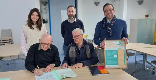 photo  la convention de partenariat a été signée le 2 avril 2025 au village pierre-rabhi (vpr) par le président de l’ifraess henri ménard et le maire, dominique bréjeon, en présence de mallorie bissirier, chargée de mission illettrisme, nicolas viau, directeur de l’ifraess et mickaël crémont, directeur du vpr.  &copy;  ouest-france 