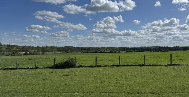 photo  un projet de centrale agrivoltaïque est prévu sur cette prairie près de sainte-scolasse-sur-sarthe.  &copy;  ouest-france 