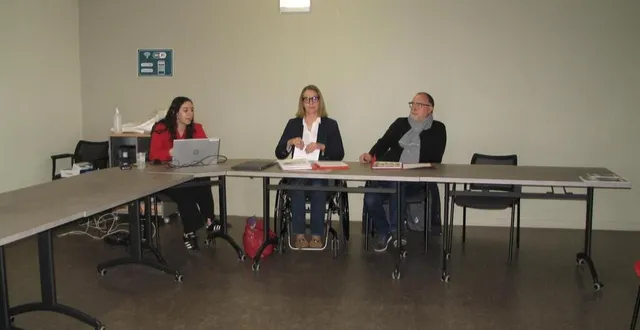 photo  valérie radou, présidente, et patrice guyomard, vice-président en charge de l’aménagement de l’espace et des mobilités, ont animé ces rencontres.  &copy;  le maine libre 