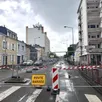 photo l’avenue rubillard au mans (sarthe) est fermée du giratoire georges bouttié jusqu’au parc monod.