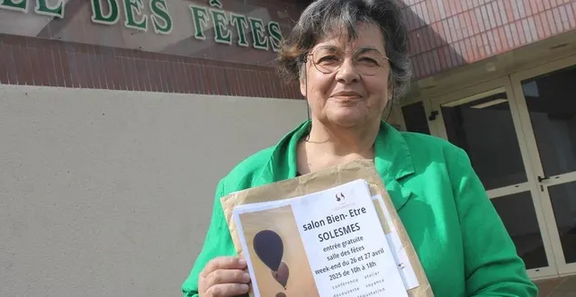 photo  valérie vergnaud organise le salon du bien-être à la salle des fêtes de solesmes, samedi 26 et dimanche 27 avril 2025.  &copy;  ouest-france 