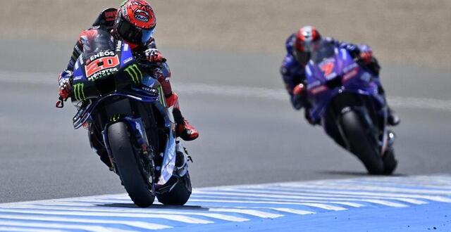 photo fabio quartararo lors des essais libres du grand prix d’espagne, vendredi 25 avril. © burak akbulut / anadolu via afp