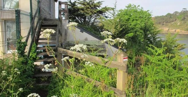 photo  la passerelle qui pose problème, sur le sentier côtier, au niveau de beg porz.  &copy;  ouest-france 