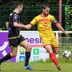 photo  les joueurs de saint-saturnin/la milesse (en jaune) ont longtemps tenu en échec leurs adversaires, hier après-midi. 