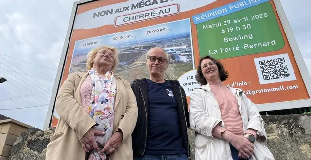 photo  nadine rinche, clément jourdain et aurélia parisot militent au sein de l’association huisne sarthoise environnements pour empêcher la construction des entrepôts.  &copy;  le maine libre 