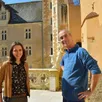 photo tiphaine boulay et jérôme deshais. en certaines occasions, ce dernier, jardinier au château et historien amateur du château, guide les visites de la grande demeure seigneuriale.
