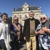 photo  beaufort-en-anjou, le 9 avril 2025. marie-claire grangeard, françoise rolland, andré laurent et daniel penin figurent parmi les animateurs du collectif des maisons fissurées. 