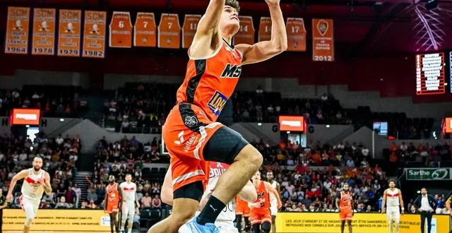 photo  meilleur marqueur du match ce mardi avec 22 points, léopold delaunay a participé au succès étriqué de son équipe face à bourg-en-bresse.  &copy;  le maine libre - yvon loué 
