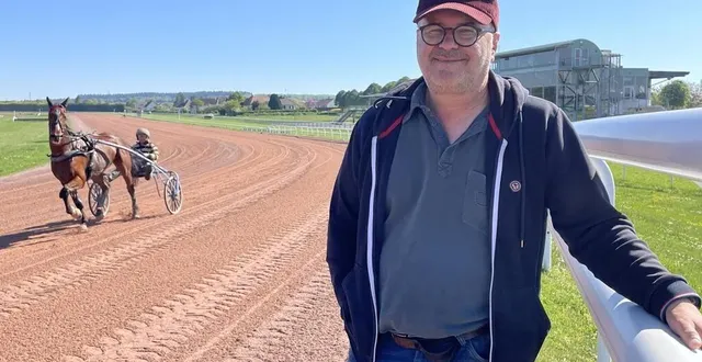 photo  jean-luc gadois entraîne quelquefois ses chevaux à l’hippodrome d’argentan.  &copy;  ouest-france 