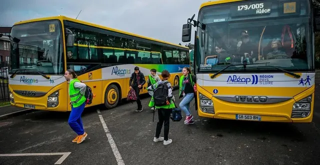 photo  140 000 élèves empruntent chaque jour les transports scolaires aléop en pays de la loire.  &copy;  photo le maine libre – yvon loué 