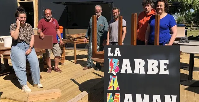 photo  une partie de l’équipe de la barbe à maman était encore en pleine installation ce mercredi, veille de l’ouverture, près de la loire à la daguenière (loire-authion).  &copy;  co 