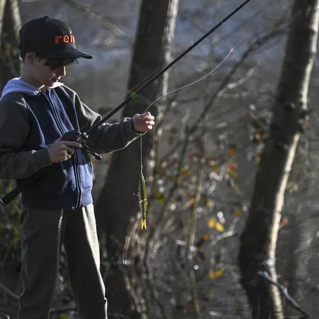 photo martin, pêcheur et youtubeur a 10 ans.  ©  le maine libre denis lambert