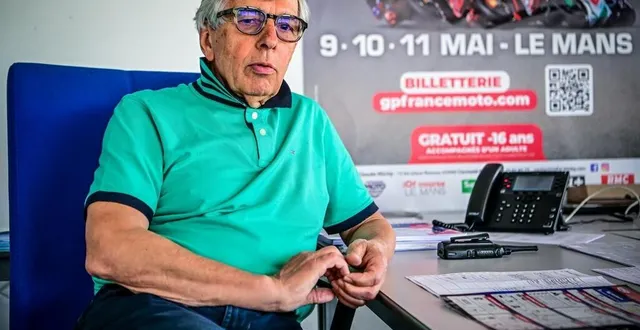 photo  passionné de sport automobile, claude michy est le promoteur-organisateur du grand prix de france moto depuis 1994.  &copy;  photo : le maine libre – yvon loue 