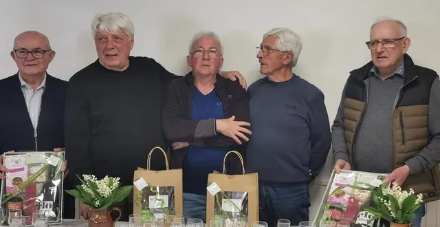 photo  le challenge des retraités s’est déroulé le jeudi 24 avril à la société le loiron. l’équipe de serge sauvage et jean-pierre pellerin s’est imposée face à georges meffray et michel godin 12 à 5. l’équipe de didier girard termine 3e, celle de claude daviau 4e. à l’issue de la finale, un déjeuner réunissant 44 convives a été servi. le « un contre un » débute lundi 28 avril et la finale aura lieu le samedi 21 juin.  &copy;  co 