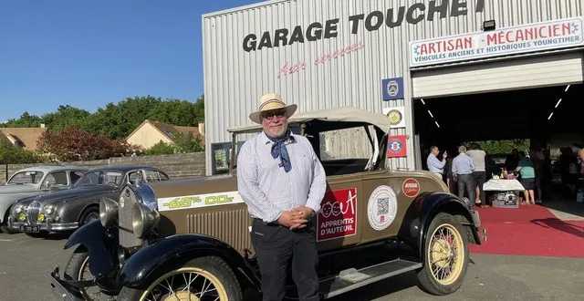 photo  mercredi 30 avril 2025, igor biétry s’est arrêté au garage touchet de juigné-sur-sarthe.  &copy;  le maine libre 