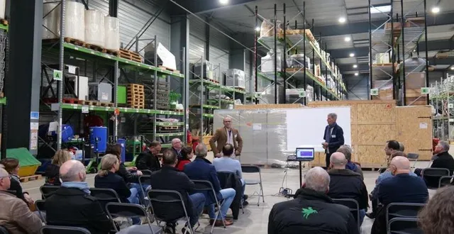 photo  jeudi 24 avril, l’agence bovis, rue du bon-puits, à saint-sylvain-d’anjou, a accueilli la matinale entreprises.  &copy;  ouest-france 