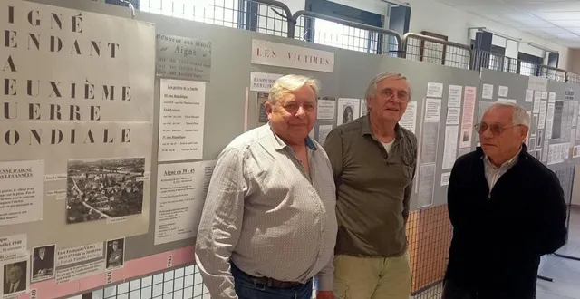 photo  l’exposition, préparée par aigné patrimoine, retrace la vie dans la commune durant la période de 1939 à 1945.  &copy;  ouest-france 
