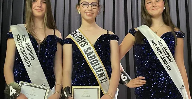 photo  lilou latour, miss pays sabolien 2025, entourée par camille royer et lana soyer.  &copy;  ouest-france 
