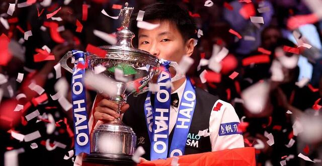 photo  le chinois zhao xintong est devenu le champion du monde de snooker au crucible theatre de sheffield en angleterre, le 5 mai 2025.  ©  george wood / getty images via afp 