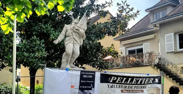 photo  le monument aux morts du theil (orne) a retrouvé sa splendeur pour les 80 ans de la victoire des alliés.  &copy;  ouest-france 