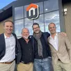 photo  de gauche à droite : julien thibault et ludovic rondeau, associés ; eric béchu (directeur général de weldom) et aurélien richard, directeur du magasin et associé. 