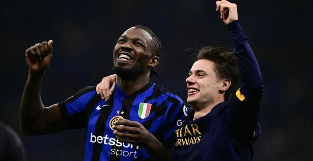 photo marcus thuram et ses coéquipiers retrouveront le psg ou arsenal en finale. © marco bertorello / afp