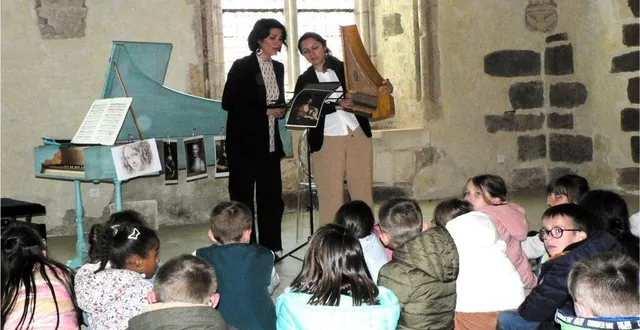 photo  les deux musiciennes font découvrir aux enfants la musique du baroque italien, ses compositrices et ses instruments.  &copy;  ouest-france 