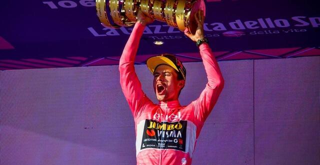photo primoz roglic vainqueur du giro en 2023. © andrea amato / dppi via afp