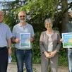 photo  les élus didier reveau, thierry renvoizé, michèle legesne et laurent demangelle se réjouissent de cette deuxième édition des escapades culturelles autour de la ferté-bernard. 