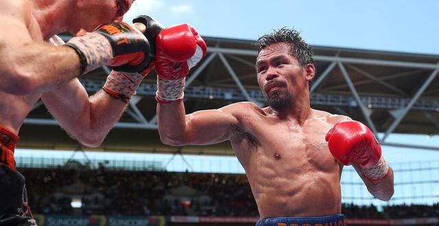 photo la légende de la boxe manny pacquiao (ici en australie en 2017) devrait sortir d’une retraite de près de quatre ans pour disputer le titre wbc à mario barrios le 19 juillet à las vegas, selon espn. © archive chris hyde / getty images via afp