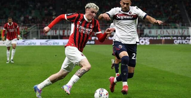 photo l’ac milan a renversé bologne ce vendredi 9 mai (3-1). © marco luzzani / afp