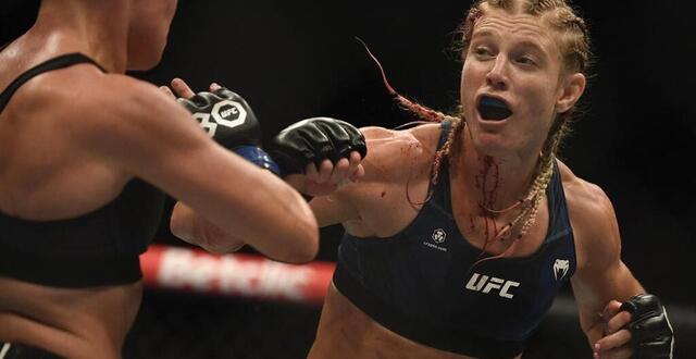 photo si manon fiorot est aujourd’hui l’un des visages du mma français et qu’elle pourrait devenir la première à décrocher une ceinture à l’ufc, la pratique féminine peine à émerger aujourd’hui en france. © julien de rosa / afp