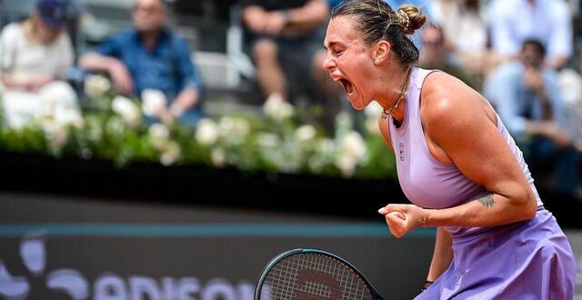 photo aryna sabalenka a dû batailler pour s’imposer en 16es de finale du masters 1000 de rome. © piero cruciatti, afp