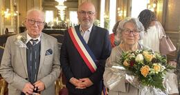 Info insolite  marie-thérèse et bernard melot ont fêté leurs 70 ans de mariage en mairie de rennes. 