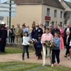 photo  lors du dépôt de gerbes après les moments de recueillement. 