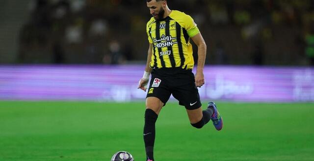 photo karim benzema avec son club d’al-ittihad le 22 avril 2025. © yasser bakhsh / afp