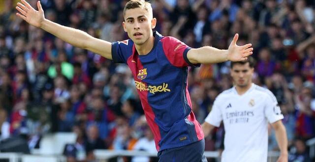 photo fermin lopez lors du clasico entre le fc barcelone et le real madrid dimanche 11 mai en liga. © urbanandsport / nurphoto via afp