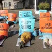 photo  une vingtaine de manifestants ont pris part à l’action de l’association alliance vita, lundi 12 mai 2025, à sablé-sur-sarthe. 