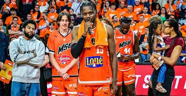 photo  la prolongation de wilfried yeguete a été annoncée ce lundi 12 mai 2025, après la victoire contre l’asvel.  &copy;  photo : le maine libre - yvon loué 