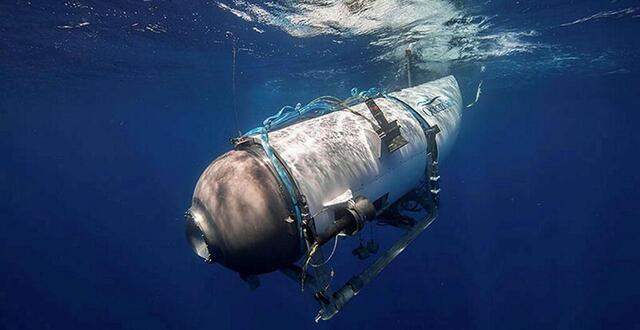 photo  le sous-marin « titan », qui proposait des excursions sous-marines pour visiter le « titanic », avant son naufrage, en 2023.  ©  photo : archives ocean gate 