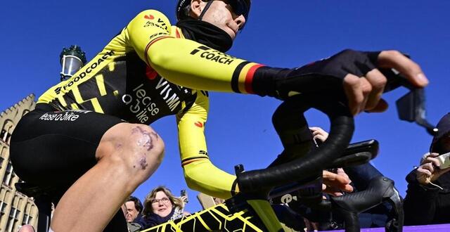 photo wout van aert avant le départ du tour des flandres début avril. © dirk waem / belga via afp