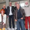 photo les organisateurs, au premier rang, joëlle tanguy, adjointe à la culture et aux loisirs ; alain chennevière, musicien ; au second rang, guy midy, adjoint aux associations ; philippe madelaine, responsable des attractivités ; raymond chanu, animateur de concerts rock et yves jeanne, représentant l’assemblée citoyenne.