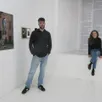 photo  maxime voidy et ludivine zambon devant une de leurs œuvres exposées depuis le 26 avril à l’estrade. 
