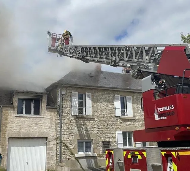 L’incendie s’est déclaré dans une maison, rue de la Gare, ce samedi 17 mai. Ouest-France photo l’incendie s’est déclaré dans une maison, rue de la gare, ce samedi 17 mai. © ouest-france