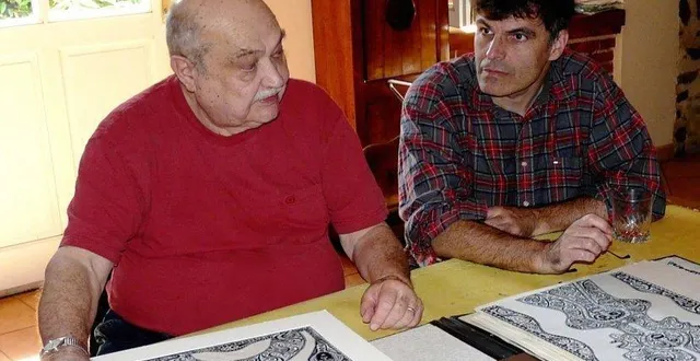 photo  alain lacoste et jean-michel chesné.  &copy;  galerie du chemin 