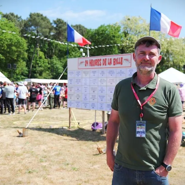 photo nicolas legendre, président du comité des fêtes de saint-mars-de-locquenay, a organisé sa première édition des 24 heures de la bille.  ©  ouest-france