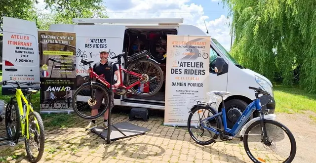 photo  damien poirier (atelier des riders) proposera un diagnostic gratuit de l’état des vélos qui lui seront apportés.  &copy;  le maine libre 