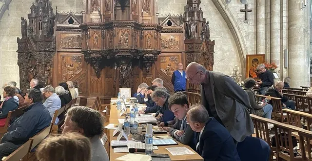 photo  le jury du grand prix d’orgue international jean-louis florentz – académie des beaux-arts 2025 était réuni au cœur de la cathédrale d’angers ce dimanche 18 mai pour départager les quatre finalistes.  &copy;  ouest-france 